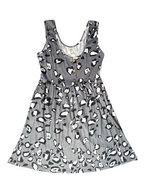 Women’s gray leopard print tank dress Women’s size small | ab8